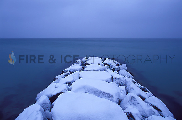 Snow-covered Jetty, Woods Hole