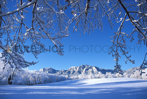 boulder, colorado, flatiron, mountain, sky, snow, tree, winter, park, travel, scenic, landscape, art, photo, photograph, photography